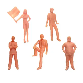 5 фигури на хора в мащаб 1/64 за микропланшета с пясъка маса