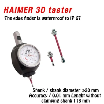 HAIMER German3D Edge Finder Универсален Индикатор Центриране Инструмент За Откриване на Изпитване на Показателя Центрирующего на Циферблата Чентро Търсещия Фрезови Инструмент